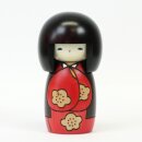Kokeshi Koujitsu (Ein herrlicher Tag) rot, 13 cm hoch