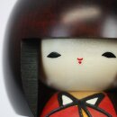 Kokeshi Koujitsu (Ein herrlicher Tag) rot, 13 cm hoch