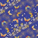 Washibogen Schmetterlinge-Sakura blau 55 x 80 cm