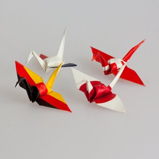 Origami Flaggen-Design 7,5 cm, mit Anleitung Kranich