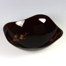 Lackschale Kaga Shunjyu 24 x 24 cm, Tamari-Lackierung, handbemalt