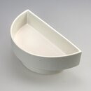 Ikebanaschale Halbkreis mit Fuß, weiß