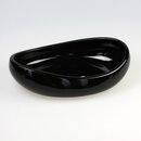 Ikebanaschale Mame oval,  schwarz 25 x 16 cm