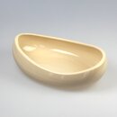 Ikebanaschale Mame oval, beige 25 x 16 cm