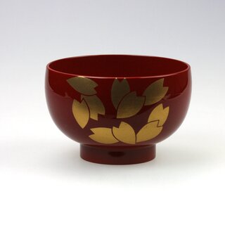 Shiruwan, japanische Lackschale Kirschbl�te , lackrot
