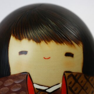 Kokeshi Hanagoromo gelb, 17 cm