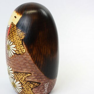 Kokeshi Hanagoromo gelb, 17 cm