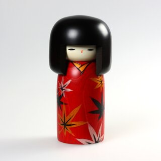 Kokeshi Kinsyu 15 cm, japanische Holzpuppe sch�ner Herbst