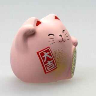Feng-Shui Manekineko pink, f�r Gl�ck in der Liebe