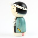 Kokeshi "Wasshoi" (Mann) Figur von japanischen Tempelfesten