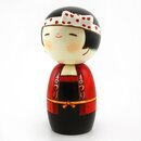 Kokeshi Washoi (Frau) Figur von japanischen Tempelfesten