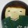 Kokeshi  Shiawase grün-gold 17 cm hoch