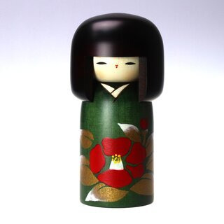 Kokeshi Tsubaki no Sato 15 cm (Heimat der Kamelie)
