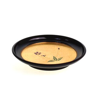 5 Lackteller mit Blattgoldauflage 16 cm  �