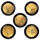 5 Lackteller mit Blattgoldauflage 16 cm  �