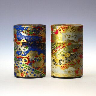 Teedosen Set Kira Yuzen-shi,2x100g blau + beige
