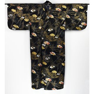 Kimono - Yukata Bambus, schwarz