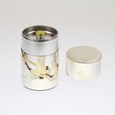 Kleine Teedose Kraniche mit Metallprägung, 100 g Fassungsvermögen