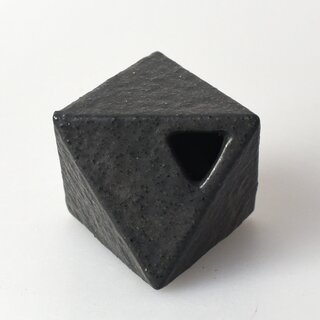 Geometrische Mini-Vase, schwarz