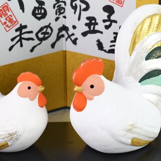 Jahrestierfiguren 2017: Hahn und Henne