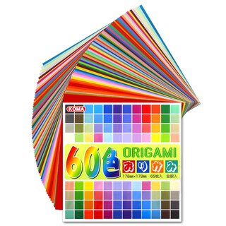 KOMA Origamipapier uni, 60 Blatt in 60 Farben 24 cm