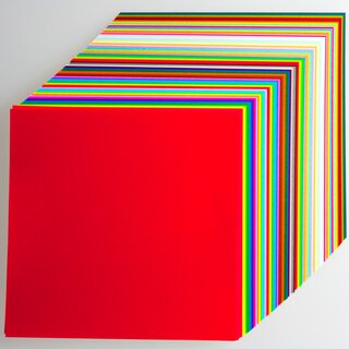 Ehime Origami uni 25 cm, 100 Blatt in 100 Farben