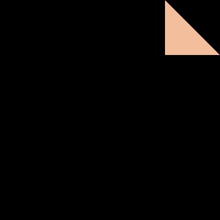 Double Color Origami schwarz-beige