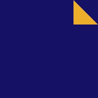 Double Color Origami kobaltblau-maisgelb