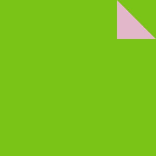 Double Color Origami hellgr�n-rosa