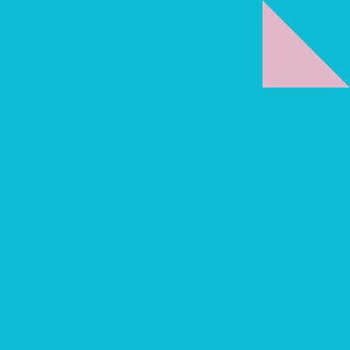 Double Color Origami hellblau-rosa 7,5 cm
