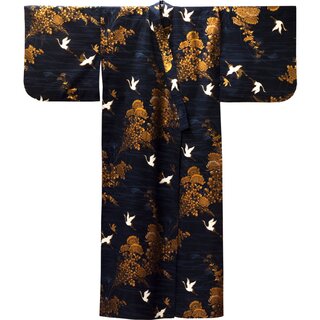 Kimono - Yukata Chrysantheme blau