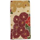 Furoshiki Retroflower rostrot-gelb 100 cm