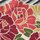 Furoshiki Retroflower rostrot-gelb 100 cm