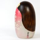 Kokeshi Shiawase rosa-silber 17 cm