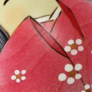 Kokeshi Shiawase rosa-silber 17 cm