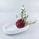 Ikebanaschale mit Fu�, wei�, 32 x 18 x 8 cm<