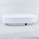 Ikebanaschale mit Fuß, weiß, 32 x 18 x 8 cm<