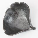 Ginkoblattschale metallisch schwarz-kupfer