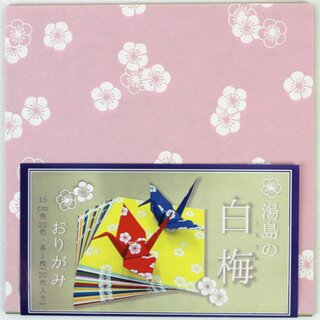 Washi Shira-Ume Origami 15 cm, durchgefärbt