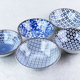 Schalen Blue & White 14,2 cm �, 5er Set