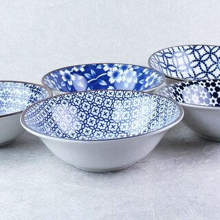 Schalen Blue & White 14,2 cm �, 5er Set