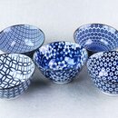 Reisschalen Set Blue & White, 5 St�ck, 11,8 cm �