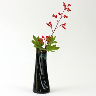Kleine Vase Maki schwarz, 14 cm hoch
