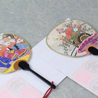 Fächer-Grußkarten Set Hanami & Blumenwagen, mit Duft