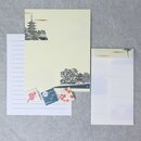 Kleines Briefpapierset Pagode, mit Duftsachets