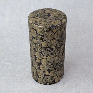 Teedose Kiku schwarz-gold, 100 g, mit Metalldeckel