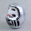 Daruma 9 cm, silber, handbemalt