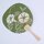 Blattfächer Uchiwa Trichterwinde grün, 37,5 x 24 cm