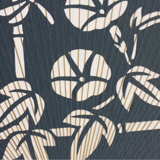 Blattf�cher Uchiwa Trichterwinde & Libellen blau, 37,5 x 24 cm