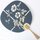 Blattfächer Uchiwa Trichterwinde & Libellen blau, 37,5 x 24 cm